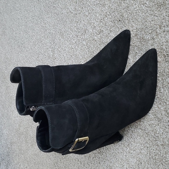Sam Edelman Rita Black Suede Bootie - Picture 2 of 6